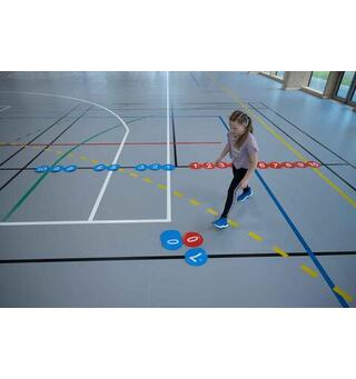 Markeringsplattor med tal -10 till 10 0 till10 röda | -10 till 0 på blå